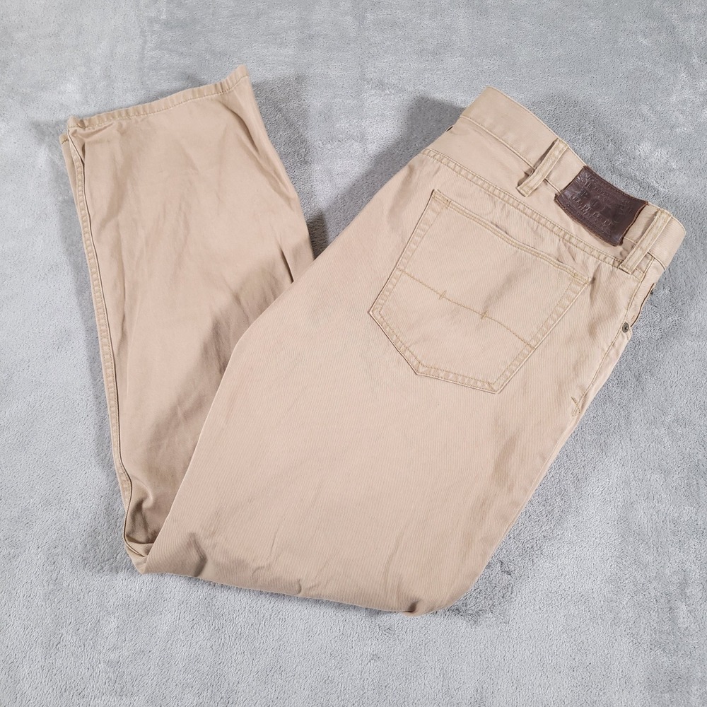 Polo Ralph Lauren Pants‎ Mens 40x30 Khaki Tan 5-Pocket Cotton Twill Straight Leg